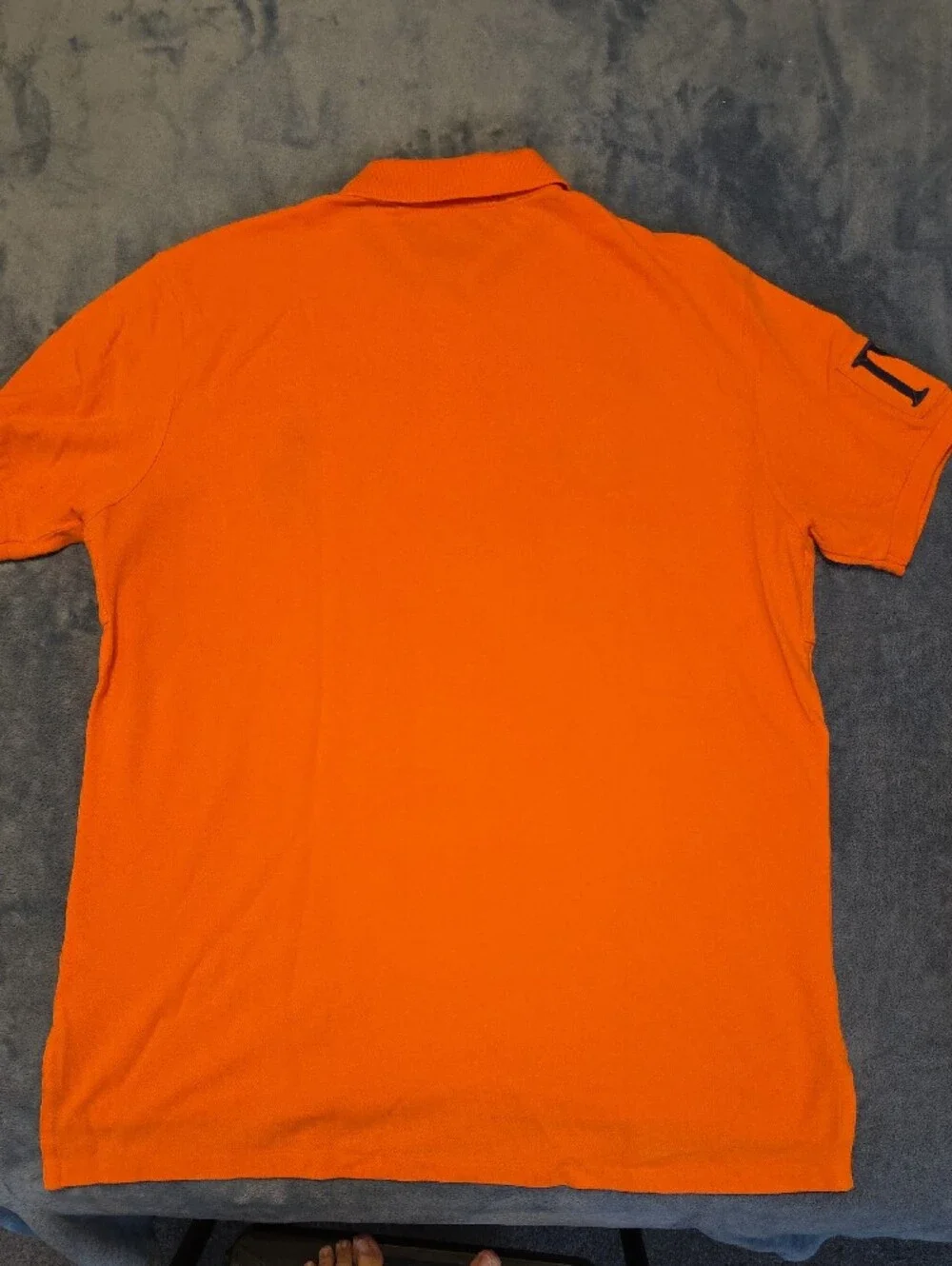 Polo by Ralph Lauren Bright Orange Polo with Navy Player Embroidery